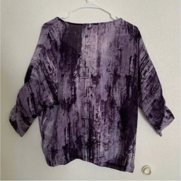 MICHAEL Michael Kors Women's Boho V-Neck Abstract Print Blouse Size Large - Picture 9 of 14